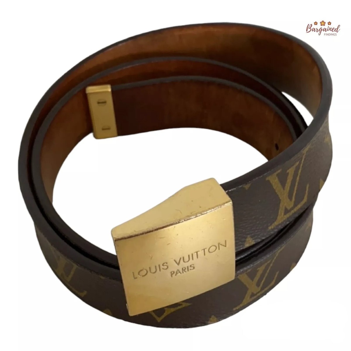 小物 LOUIS VUITTON BELT Auth LOUIS VUITTON Saint Tulle 75/30 Belt M9682 Multi-Color Canvas