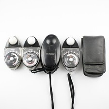 Three Sekonic Studio Deluxe Exposure Meters - 2 L-398, One L-28c - Parts/Repair
