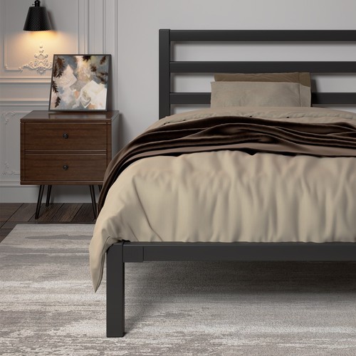 Twin Size Bed Frame Heavy Duty Platform Bed Frame with Headboard & Footboard - Picture 6 of 17