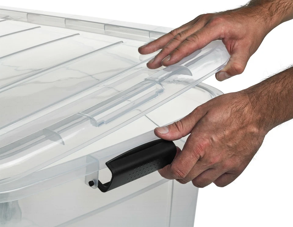 5 Stück Aufbewahrungsboxen mit Deckel aus Kunststoff mit Räder 20 Ltr. - Bild 4 von 4