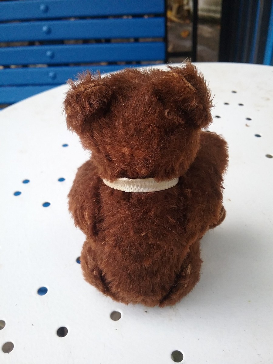 Petit Ours En Peluche Ancien Marron – 15 Cm, Collection, Grand Pieds