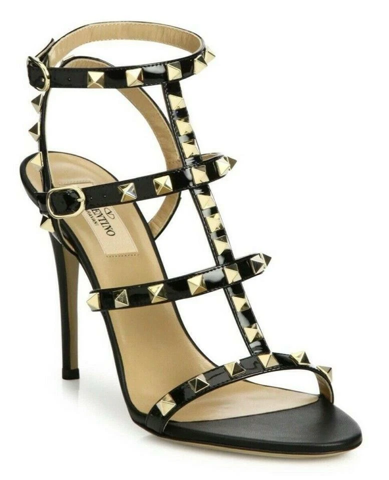 Valentino rockstud caged 1 leather ankle strap best sale pump