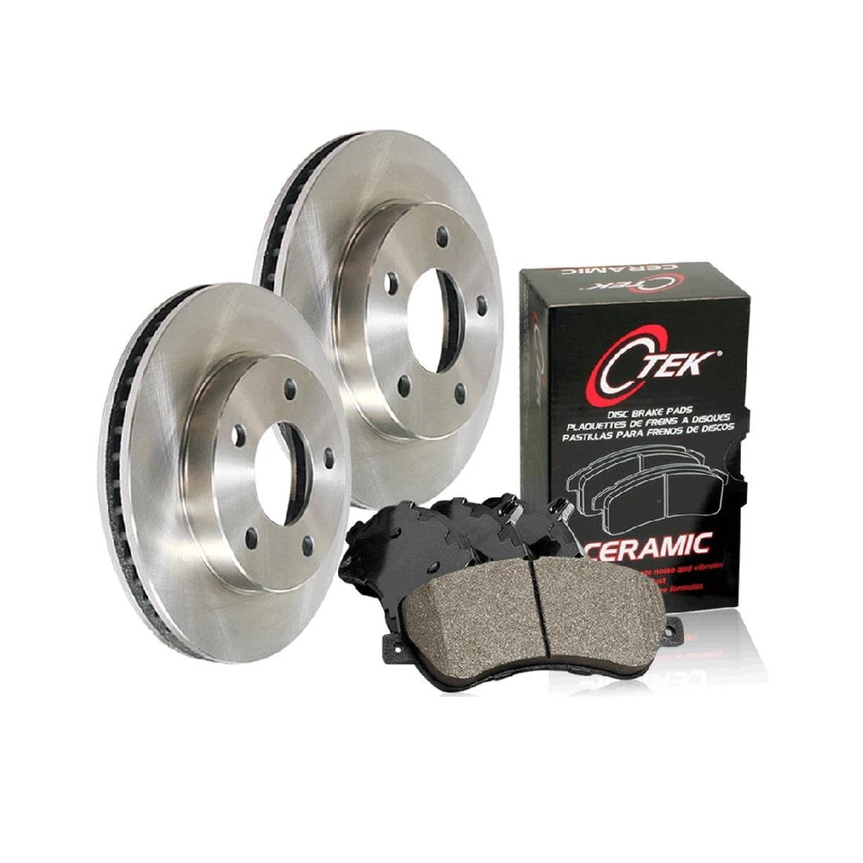 Rotores de disco de freno delanteros Centric + pastillas de freno de cerámica 3 piezas para Toyota Tercel Foto 2 de 4