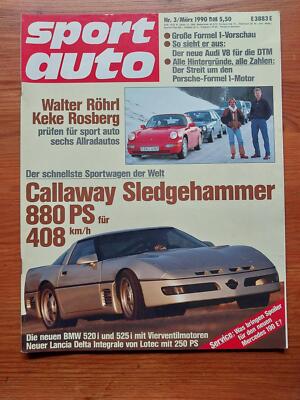 Sport Auto 03/1990 Ford Sierra Cosworth -Lancia Delta Integrale 16V- DTM Audi V8