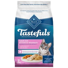 Blue Buffalo Tastefuls Adult Dry Cat Food for Sensitive Stomach, Chicken, 7-lb 4.97 per pound