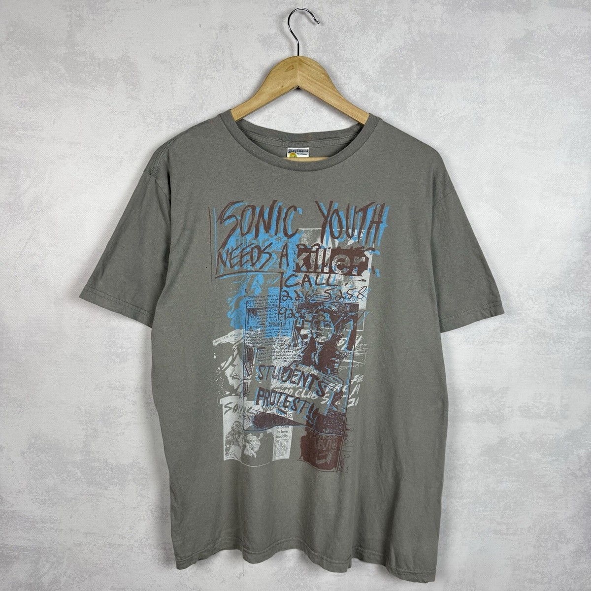 Vintage Sonic Youth Students Protest Rare T-Shirt Size L-XL