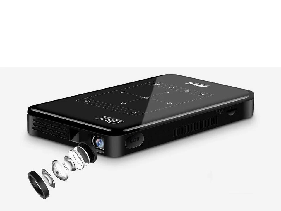 Smart DLP Micro Projector 4K Android 6.0 1080P HDMI WiFi USB LED Home Theater  - Image 3 of 4