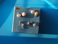 Set of 6 Interchangeable Multi-Stone Diamond Earrings Sterling Silver 0.480 CTS.