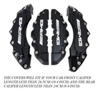 BIG & MEDIUM BLACK CAR BRAKE CALIPER COVERS AMG LOGO 4 PCS FIT MERCEDES-BENZ