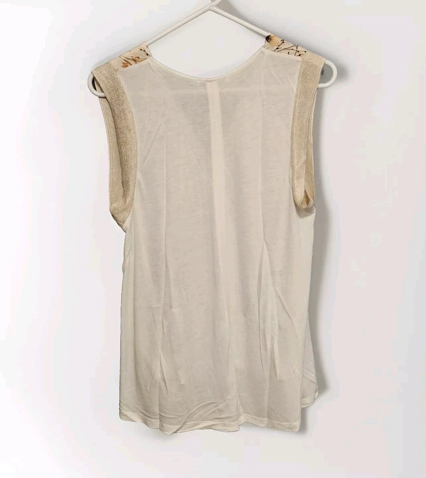 Camiseta sin mangas túnica viscosa sedosa sin mangas mediana para mujer Zara estampado floral nueva Foto 3 de 4