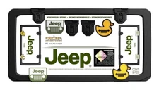 Jeep Metal License Plate Frame With Fastener Covers Duck Emblem Jeep Emblem