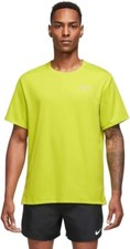 Nike Men's DRI-FIT UV Miler Short Sleeve Running Top Bright Cactus/Reflective S