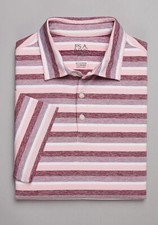 Jos. A. Bank Men's Traditional Fit Traveler Polo Shirt 3X Big NWT Pink Quick Dry