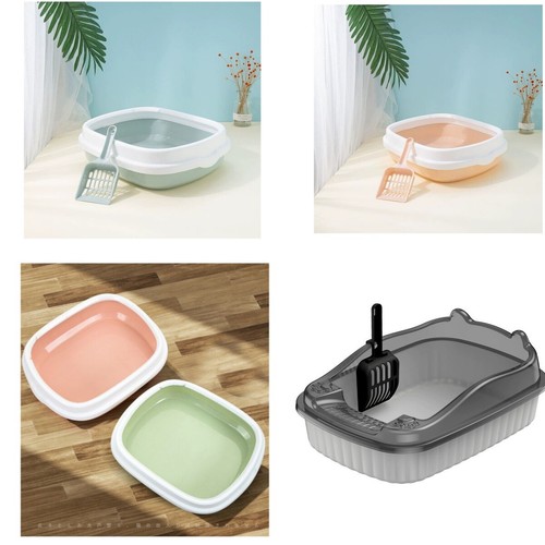 Extra Large Open Cat Litter Tray High Sided Deep Jumbo Rim Pan Box Loo Toilet UK - Picture 11 of 23