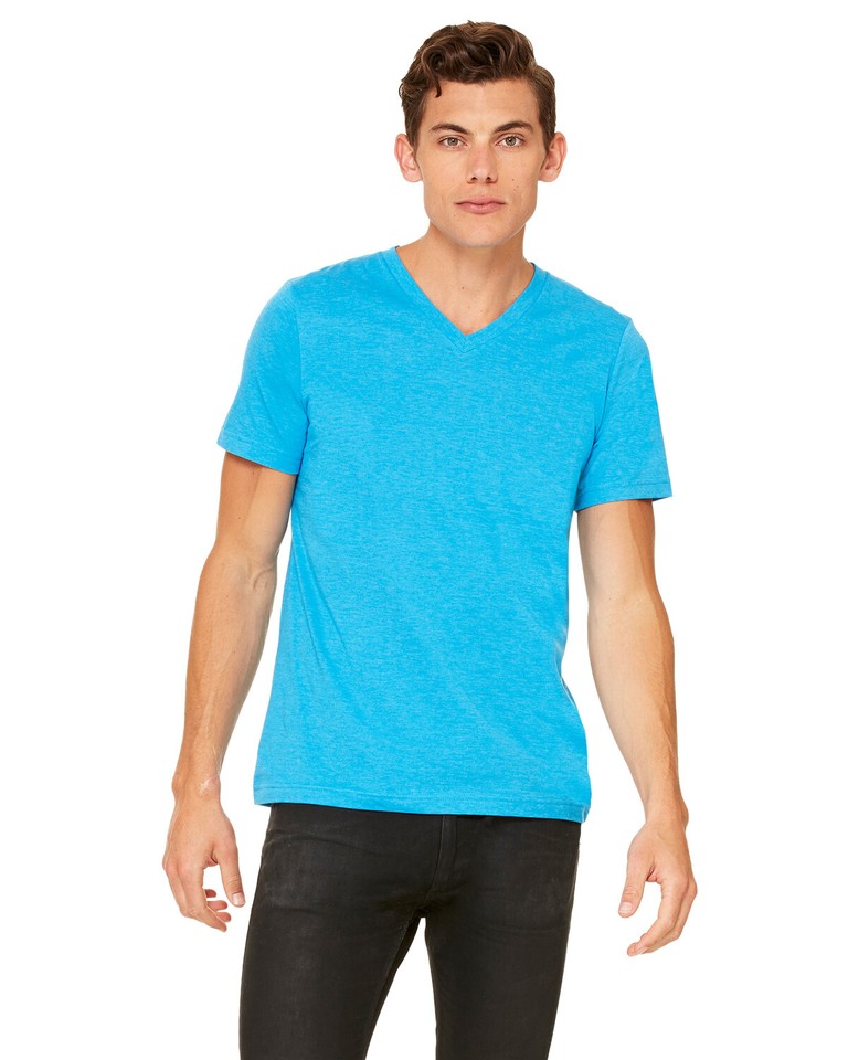 Bella + Canvas Unisex Jersey Short Sleeve V-Neck T-Shirt 3005 Retail ...