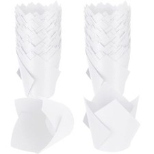 200 Pack Tulip Cupcake Liners Paper Baking Cups Greaseproof Muffin Liners Gre...