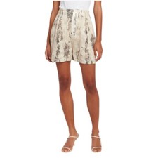 Equipment Boyde High Waisted Pleated Dressy Linen Shorts Size 2 New