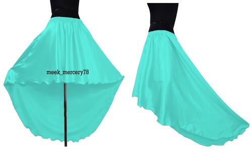 New Trend Up Down Skirt Satin High low skirt Asymmetrical Skirt Plus Size S47 - 第 40/45 張圖片