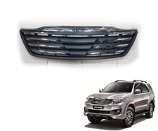 Fit Toyota Fortuner 2012-2014 24dr Front Grille Matte Black Chrome Line