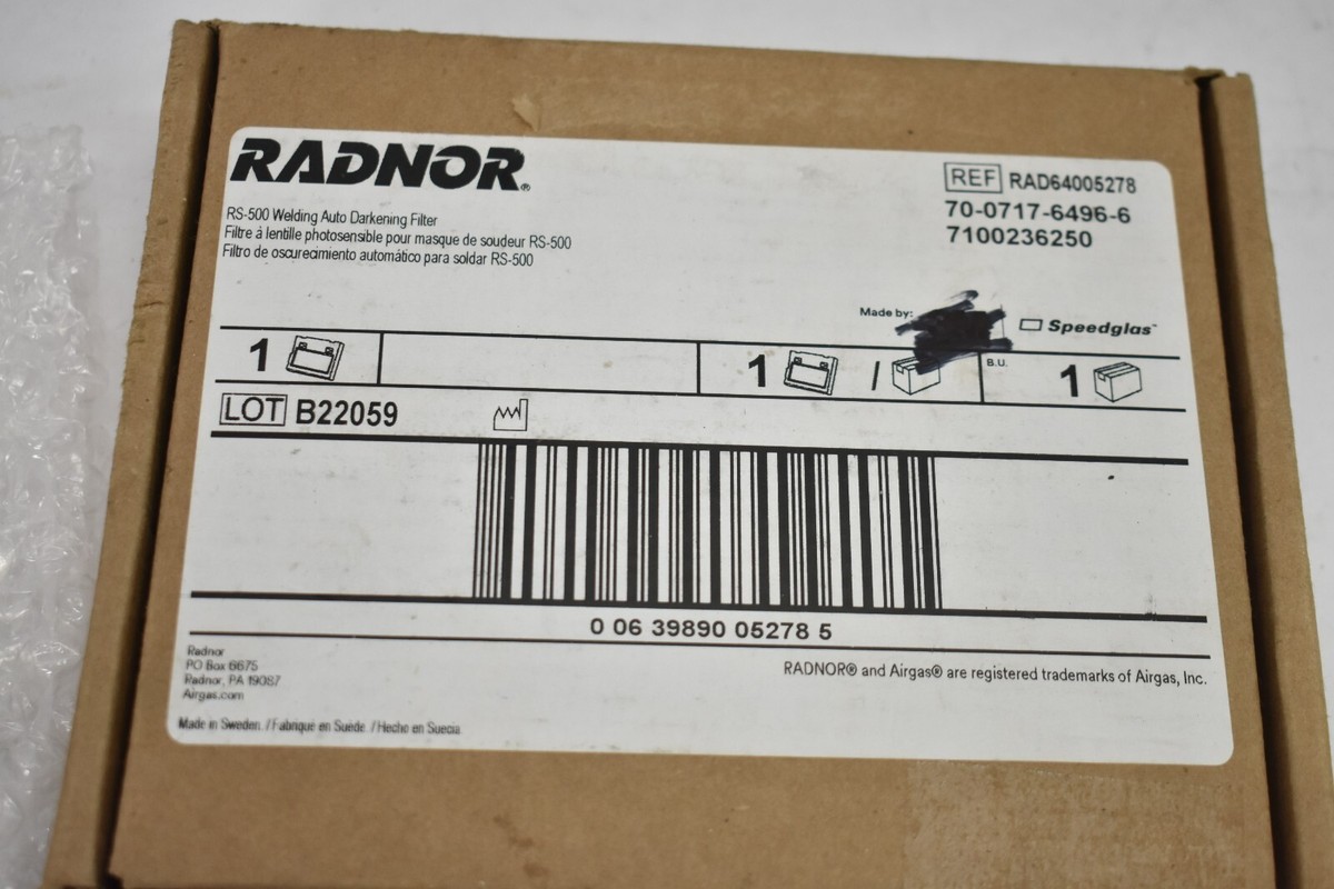 Radnor RS-500 Variable Shades 3 Auto Darkening Welding Lens