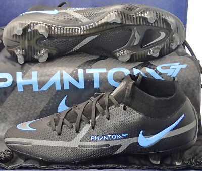 Nike Phantom GT2 Elite DF FG Black Grey Blue Soccer Cleats SZ 8 (CZ9889-004)