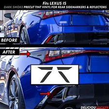 For Lexus IS300 IS350 2021-2025 Smoke Rear Side Marker Bumper Decals Vinyl Tint