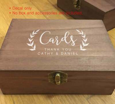 Personalised Wedding Wishing Well Decal - Custom Couple Names & Date Sticker