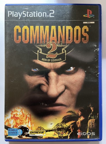 COMMANDOS 2: MEN of Courage PS2 Xbox PC 2002 Vintage Affiche de Jeu Annonce Art Imprimé EUR 10