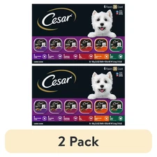 (pack of 2) Cesar Classic Loaf In Sauce Wet Dog Food, 3.5 oz Tray (pack of 36)