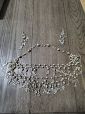 Vintage 925 Silver Mexican Wedding Lasso Chain Necklace Filigree Beads 147 Grams