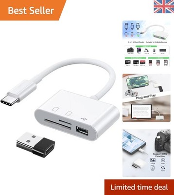 Multifunktionaler USB C SD-Kartenleser - Unterstützt mehrere Medientypen mit OTG