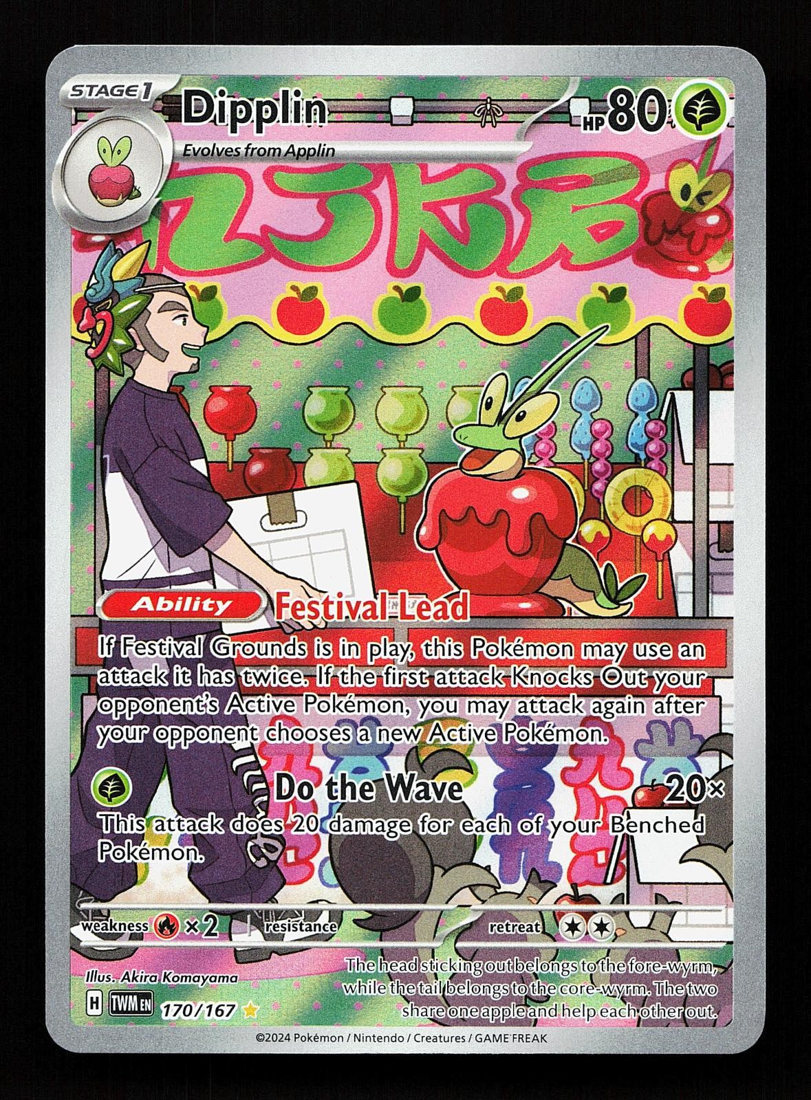 Dipplin 170/167 Illustration Rare Twilight Masquerade Pokemon Card