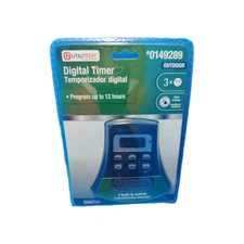 Utilitech 3-Outlet Digital Countdown Lighting Timer Outdoor #0149289 Christmas 
