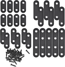 Mending Plates for Wood - 28 Set Metal Flat Plate Straight Bracket for Board, Be