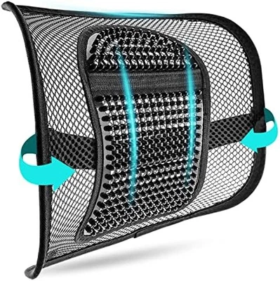 Coussin Soutien Lombaire Maille Massage Respirant Bureau Voiture Samsonite - Photo 1/4