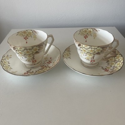 Vintage Radfords Fenton Bone China Teeservice - Muster 7654 - Art Deco Floral 
