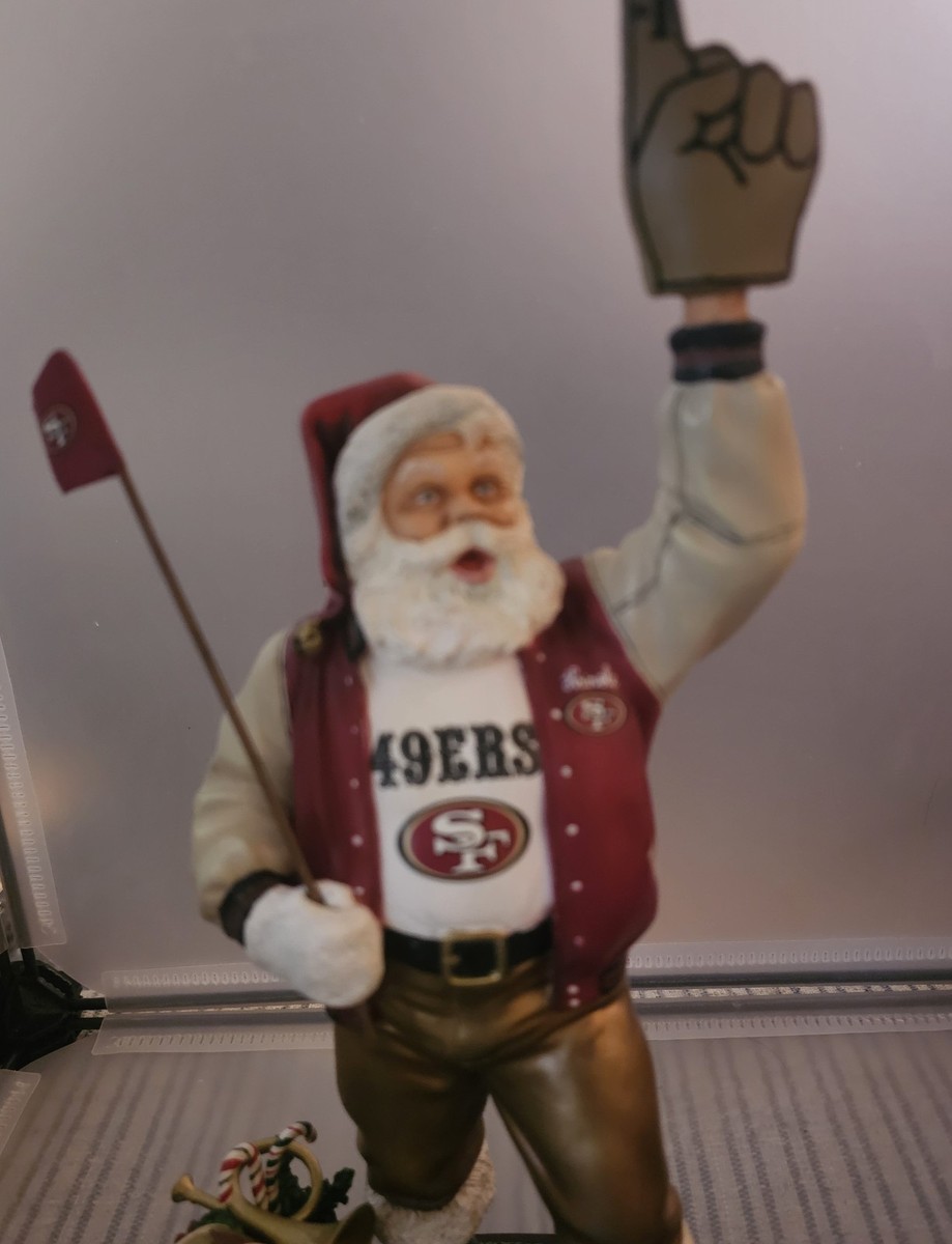 San Francisco 49rs SF NINERS Kringle Santa Claus Statue Figurine