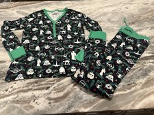 Hanna Anderson Star Wars LG Womens Organic Pajamas 2 PC PJ Holiday Christmas