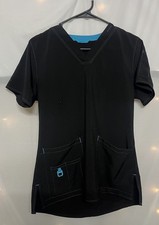 Carhartt Force Scrub Top Womens Black Medical Nurse Performance See Measurements