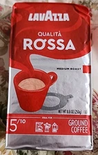 Lavazza Qualita Rossa, Italian Ground Coffee Expresso, 8.8 Ounce Medium Roast