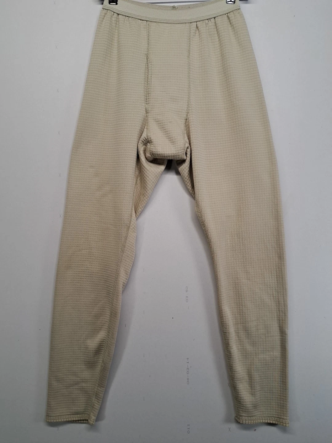 Polartec Grid Fleece Thermal Base Layer Pants Men's Size Medium Tan Made in USA