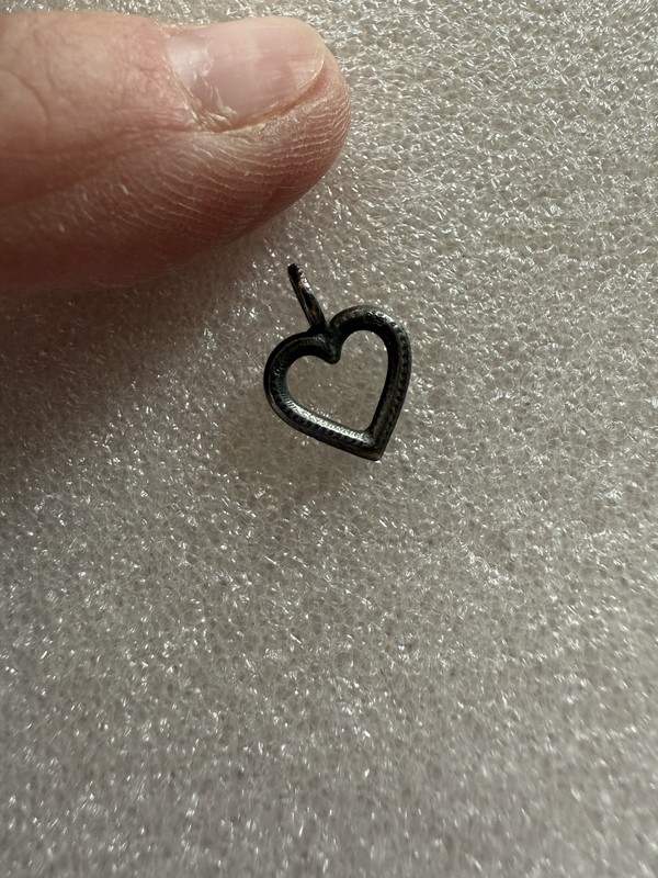 Marianne Dulong Oxidized Silver Heart