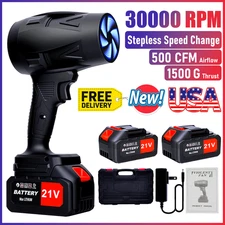 Turbo Blower Cordless 300000RPM 500CFM Air Blower Electric Leaf Blower 2 Battery