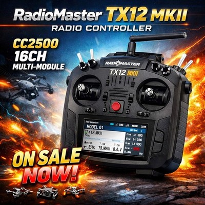RadioMaster TX12 MKII Radio Controller CC2500 16CH Multi-Module (CC2500/FCC) New