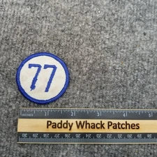 Vintage 77 Patch Number Seventy Seven 1970s  L4