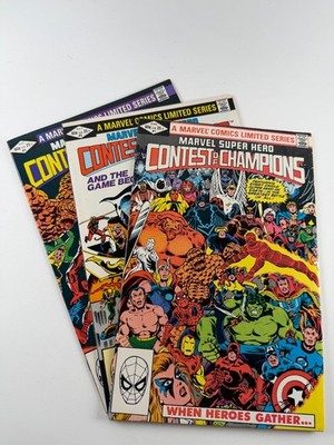 Marvel Super Hero Contest of Champions #1-3 Complete Set 1982 Limited Series VF