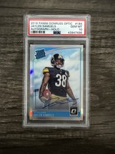 2018 Jaylen Samuels Panini Donruss Optic RC #184 Rated Rookie Auto Graded PSA 10