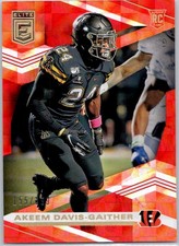 2020 Donruss Elite Red #162 Akeem Davis-Gaither #/399 Rookie Cincinnati Bengals