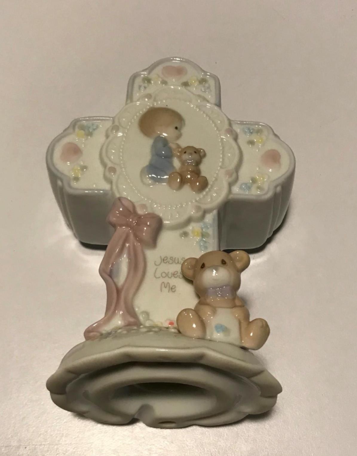 Vintage Enesco Precious Moments 1993 Cross Jesus Loves Nursery Night Light Lamp