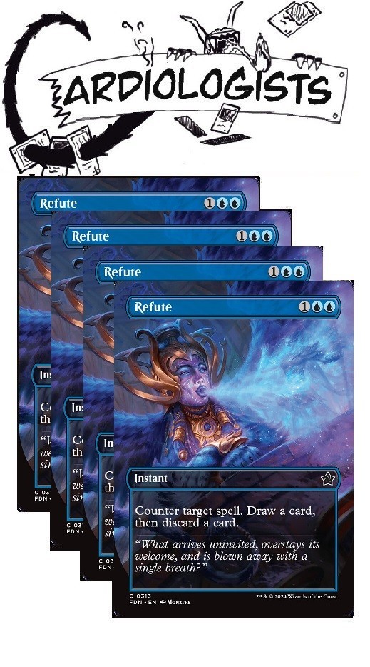 Refute Borderless x4 | Magic the Gathering MTG | Foundations | NM